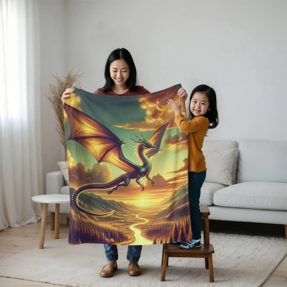 Mink Touch Blanket: Scenic Dragon