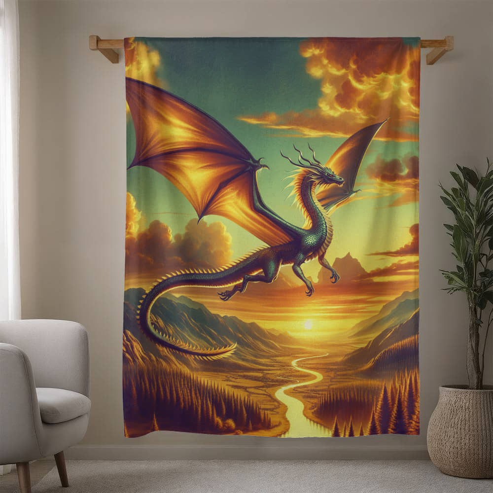 Mink Touch Blanket: Scenic Dragon