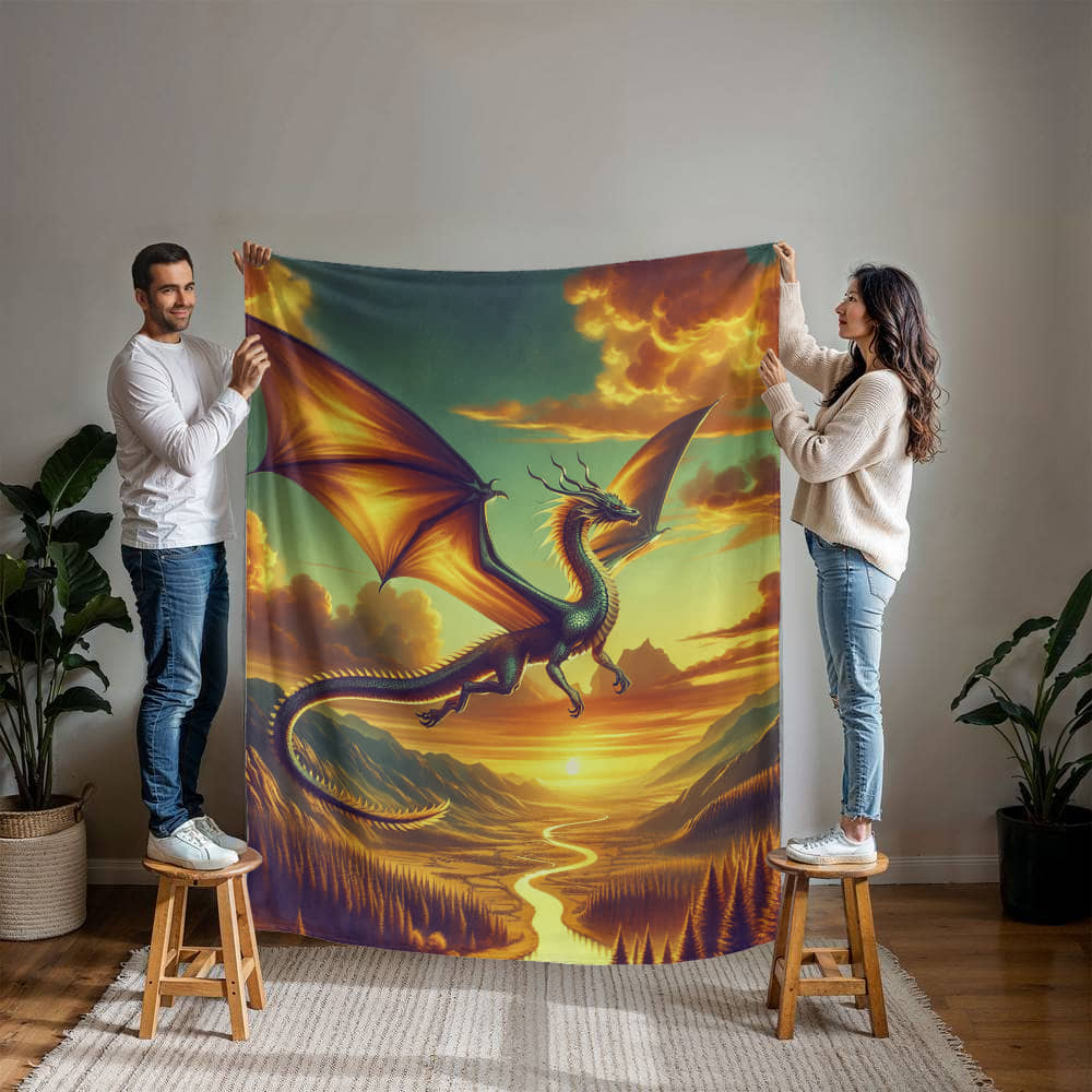 Mink Touch Blanket: Scenic Dragon