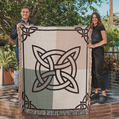 Woven Blanket: Color Block Celtic Knotwork